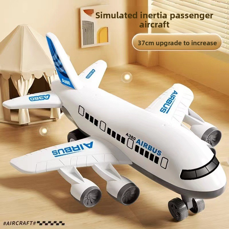 Large-sized inertia airplane toy for children, a simulated A380 airliner, a toy gift model for boys, girls, and babies