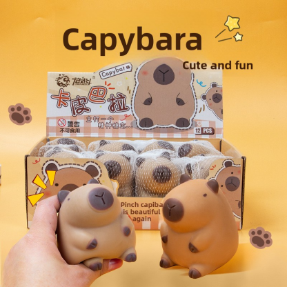 Capybara squeeze toy for stress relief, a slow-rebound animal squeezing decompression toy