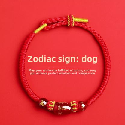 [Buy one, get three]Red String Bracelet Handmade Agate Red String Bracelet for Women Couples Wholesale New Model