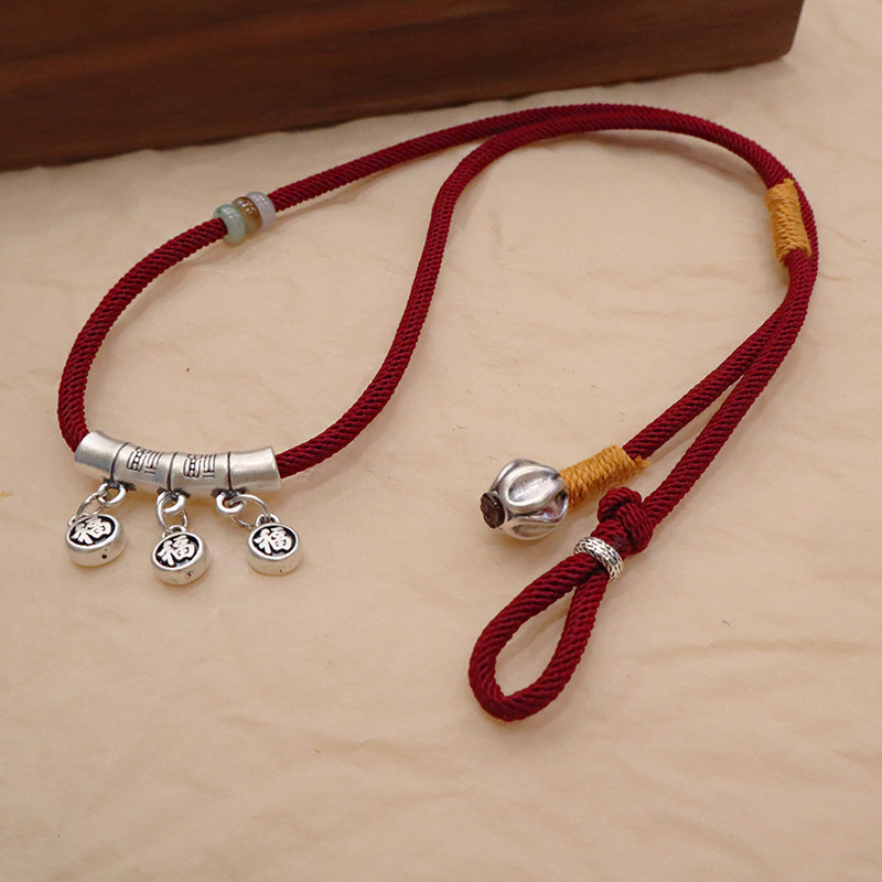 Chinese Style Lotus Carp Lock Necklace Pendant