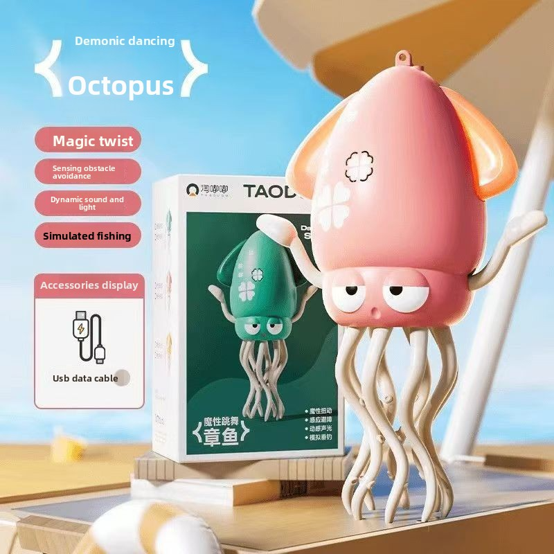 5 New magical dancing octopus (eight-tentacled) children's educational electric squid toy for boys and girls up to 6 years old