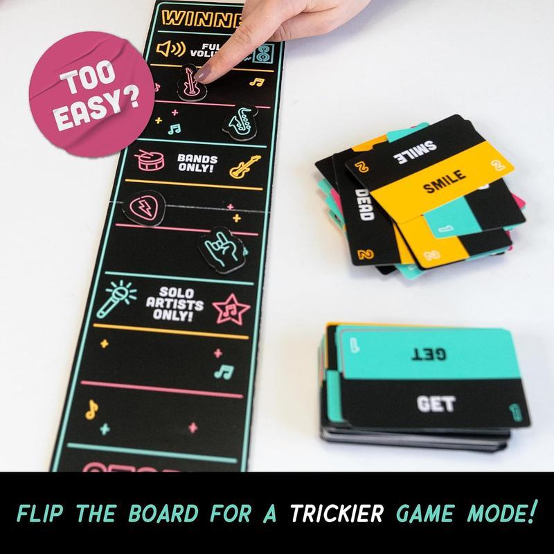 Grab The Mic - Karaoke-Style Game with Foam Microphone, 125 Word Cards, Game Board, Player Tokens & Easy-to-Follow Instructions