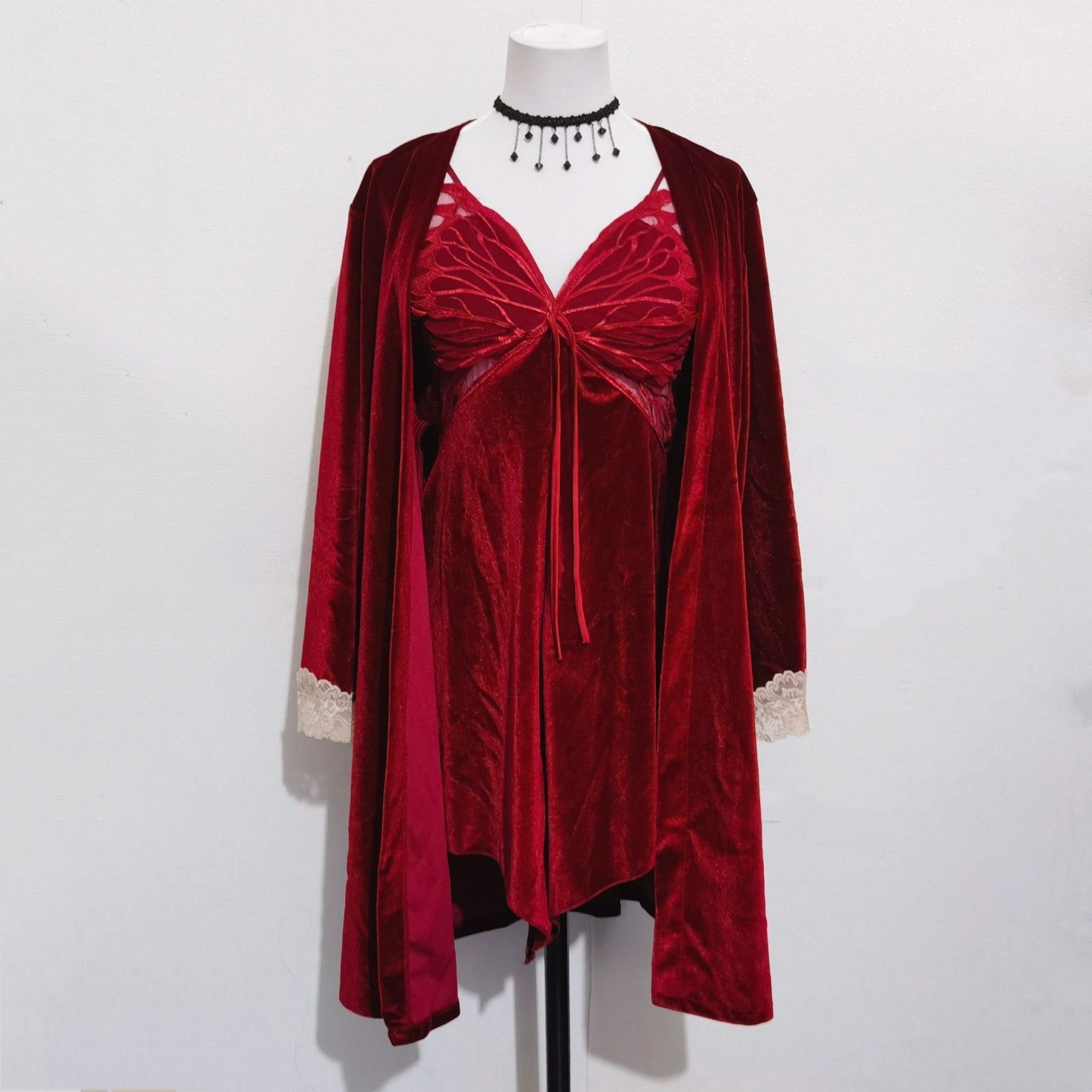 Red New Year Festive Velvet with Chest Pad