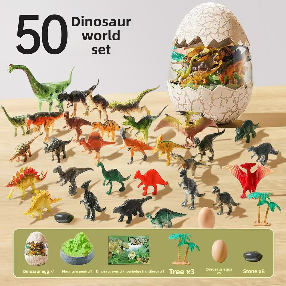 Children's Dinosaur Egg Toys, Dinosaur World, Jungle Insects, Wild Animal Models, Cognitive Interactive Toys for Boys and Girls