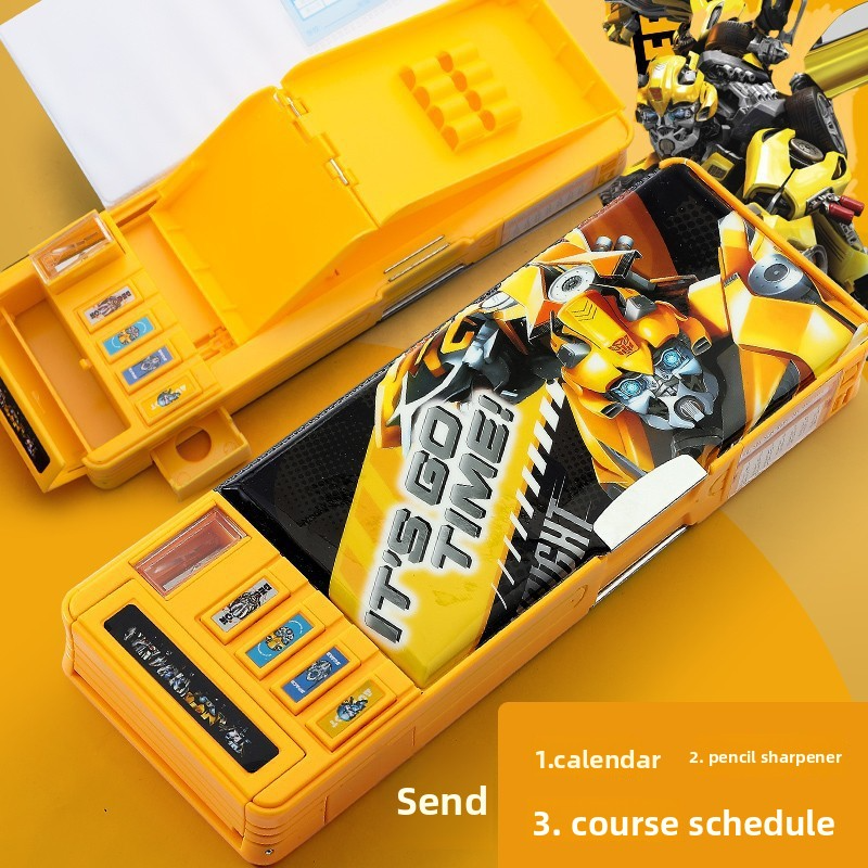 Boys' Primary School High-Tech Transformer Password Pencil Case