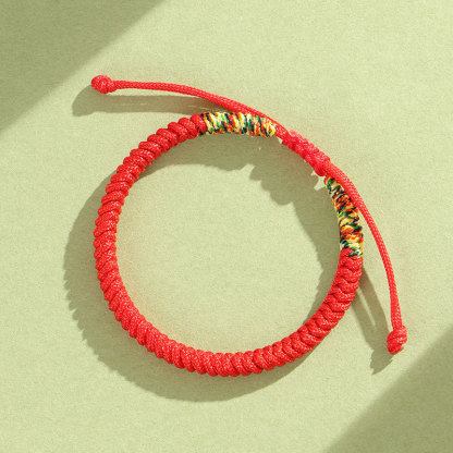 [Buy one, get three]Red string bracelet with ethnic style, Tibetan Vajra knot