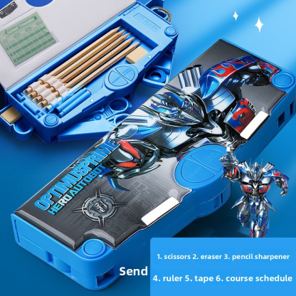 Boys' Primary School High-Tech Transformer Password Pencil Case