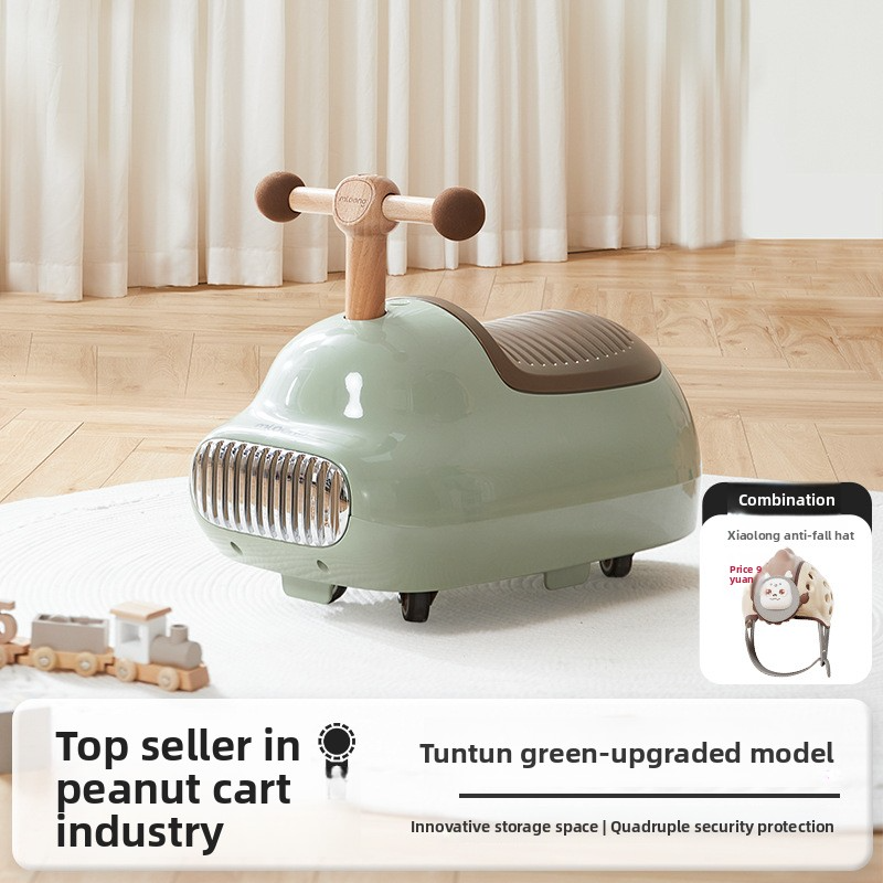 Manlong Peanut Cart New Anti-Rollover Baby Scooter, Baby Dundeniu Niu Vehicle, 1-3 Years Old Children's Twist Car