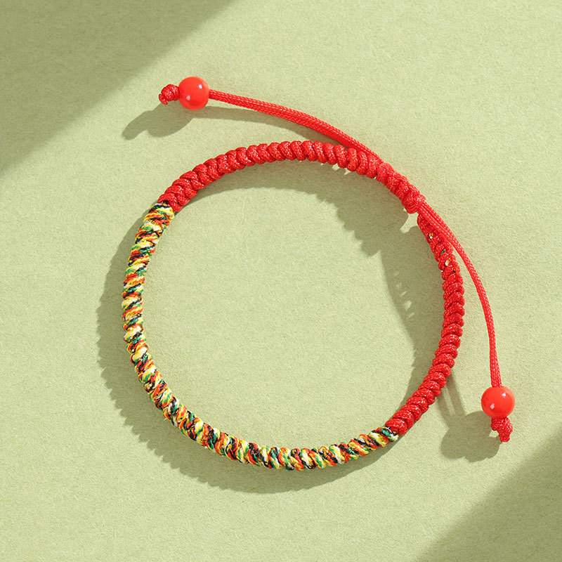 [Buy one, get three]Red string bracelet with ethnic style, Tibetan Vajra knot