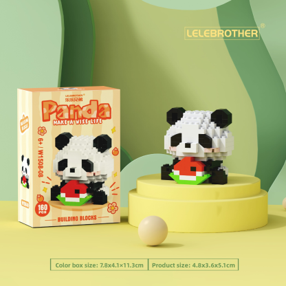 Panda Huahua, Fubao, Menglan Puzzle - Children's Toy, Micro-particle Puzzle, Building Blocks, Suitable as Gifts or Prizes for Students
