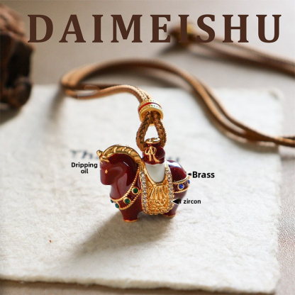 Zircon Red Oil Drop Pendant for Instant Wealth