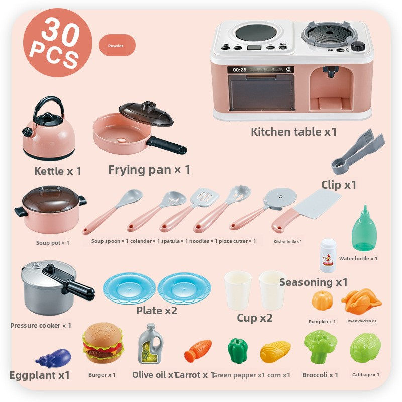 Children's pretend play kitchen toys, simulated kitchen utensils, rice cookers, cooking sets, parent-child interaction, baby gifts, children's gifts