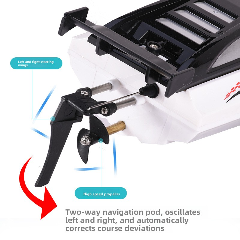 Large remote-controlled boat for children, rechargeable high-speed remote-controlled speedboat, high-horsepower ship, large water toy for boys