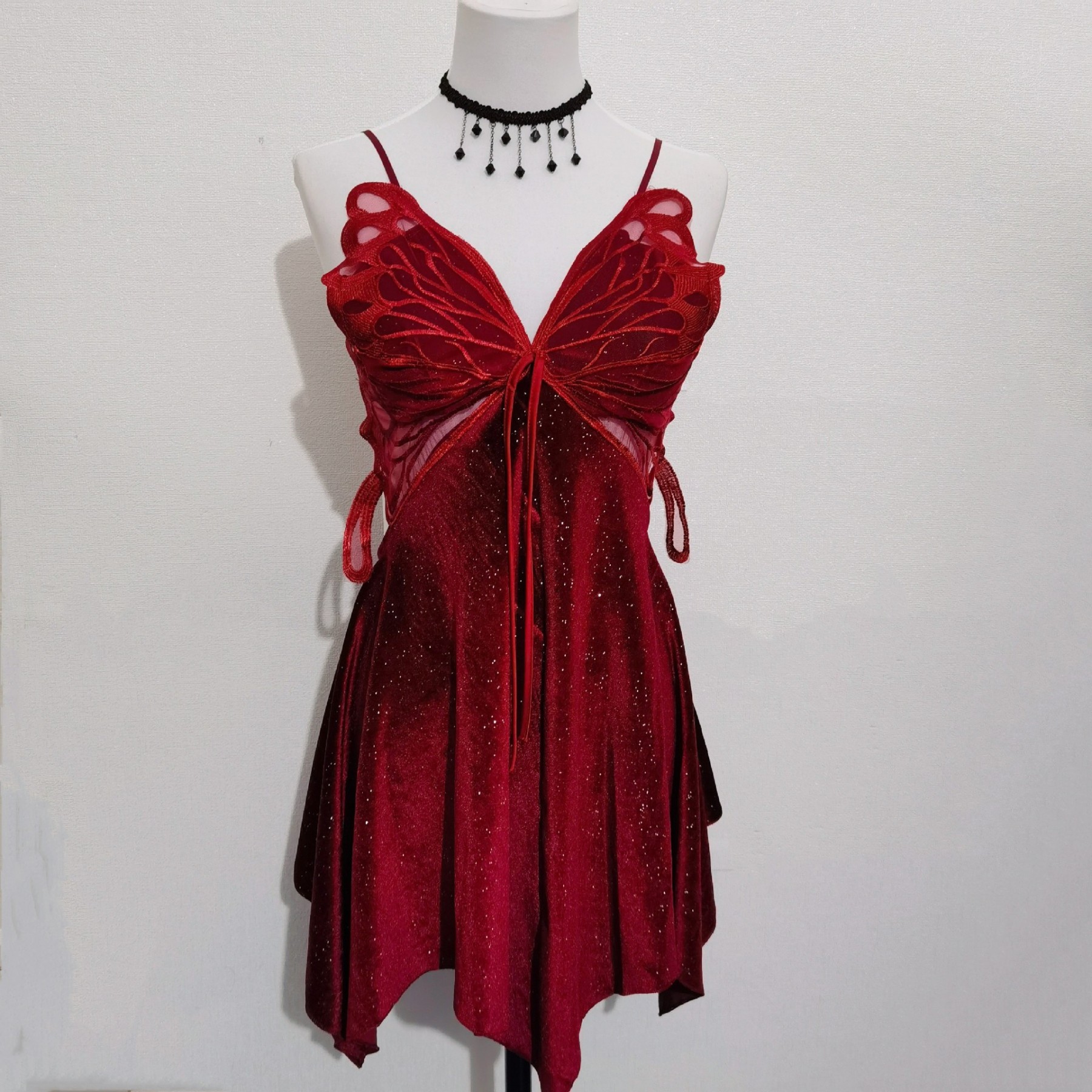 Red New Year Festive Velvet with Chest Pad