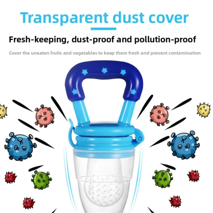 Baby Fruit and Vegetable Silicone Pacifier Teether, Baby Teething Toy, Fruit and Vegetable Mesh Bag, Baby Fruit and Vegetable Feeder