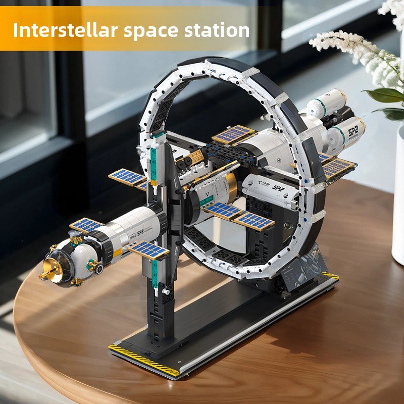 Spaceship Mechanical Electric Building Blocks 8, Boys' Birthday Gift 10, Children's Educational 12, Assembly Toys for Ages 6 and Above 14