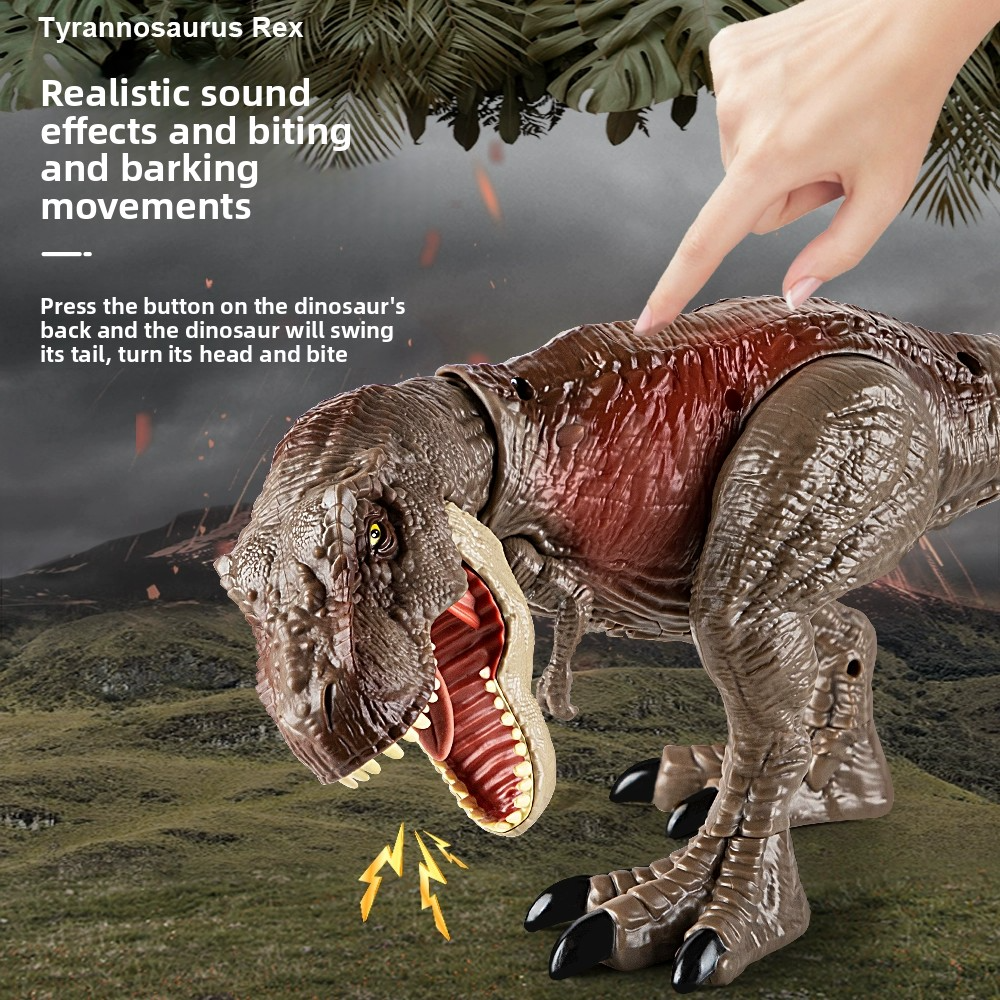 Large-sized Dinosaur Toy Jurassic Sound Effect Devouring Tyrannosaurus Rex Children's Simulation Model, Birthday Gift for Boys Aged 3-6