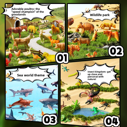 Children's Dinosaur Egg Toys, Dinosaur World, Jungle Insects, Wild Animal Models, Cognitive Interactive Toys for Boys and Girls