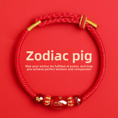 [Buy one, get three]Red String Bracelet Handmade Agate Red String Bracelet for Women Couples Wholesale New Model