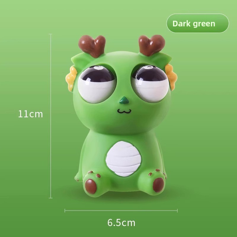 Dao Le Ge's same-style瞪眼 little dragon decompression toy, exploding eye dragon squeeze toy, children's venting and exploding eye stress relief toy