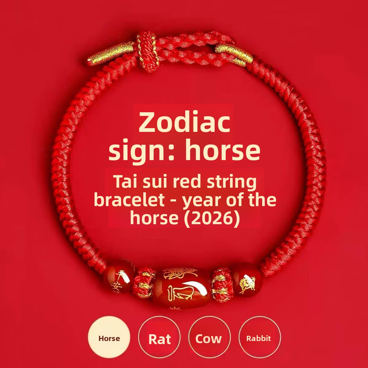 [Buy one, get three]Red String Bracelet Handmade Agate Red String Bracelet for Women Couples Wholesale New Model