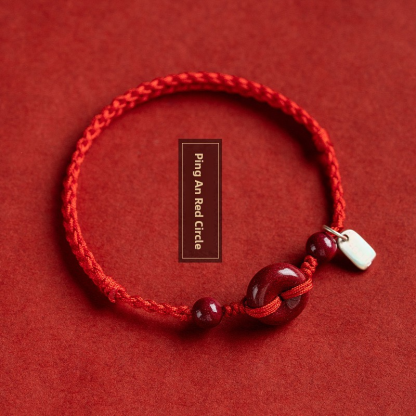 [Buy one, get three]Peace Buckle Red String Bracelet Anklet 
