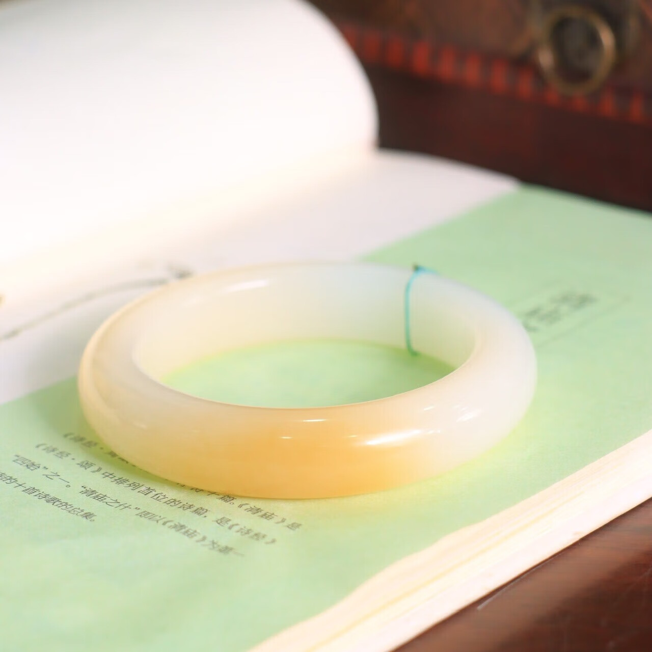 Xinjiang Hetian Jade, Suet White Jade Bracelet, Warm Jade with Fragrance, Collection Grade