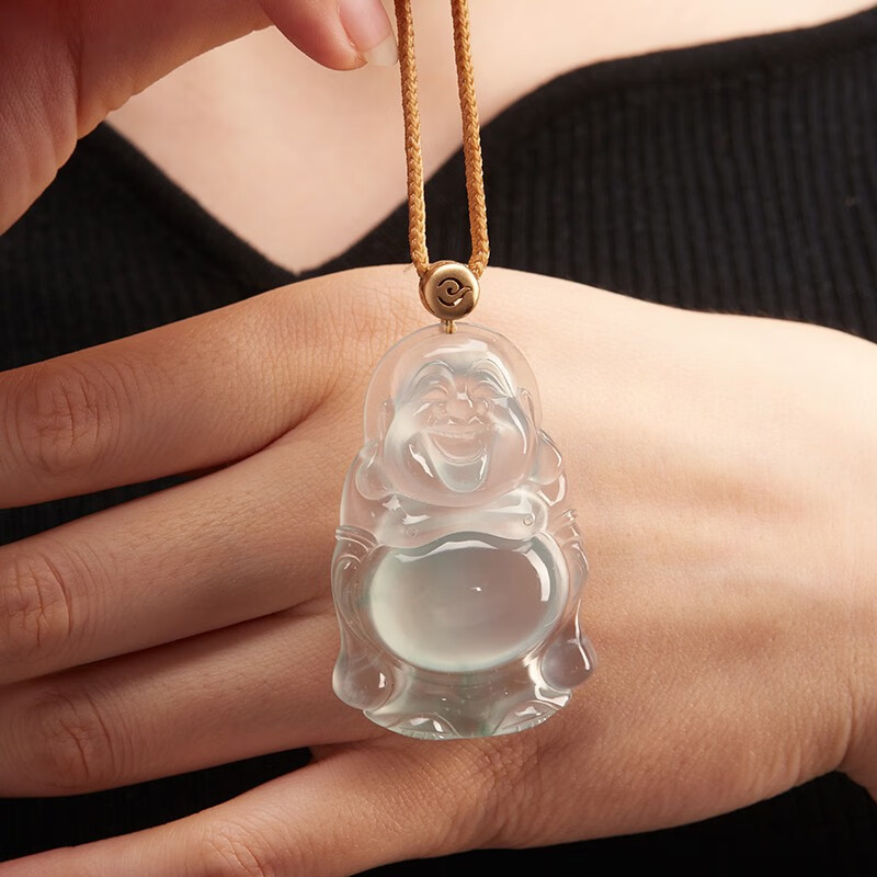 Colorful Yunnan Jade - Maitreya Buddha Pendant