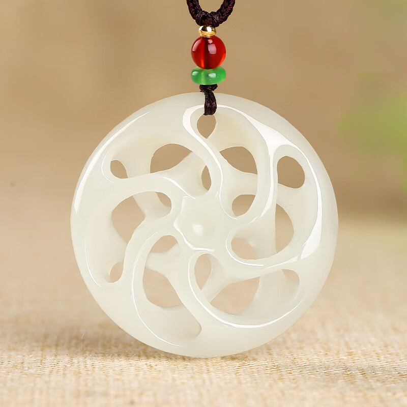 Jade Pendant Love - Hetian Jade Peace Buckle Pendant, Fortune-Turning Jade Pendant