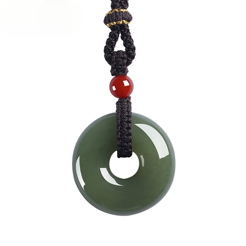 Hetian Jade Ping'an Buckle Pendant, Jade Pendant Accessory, Hetian Jade Sapphire Ping'an Buckle Style