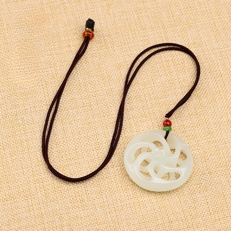 Jade Pendant Love - Hetian Jade Peace Buckle Pendant, Fortune-Turning Jade Pendant