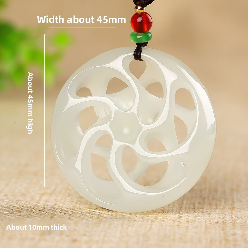 Jade Pendant Love - Hetian Jade Peace Buckle Pendant, Fortune-Turning Jade Pendant