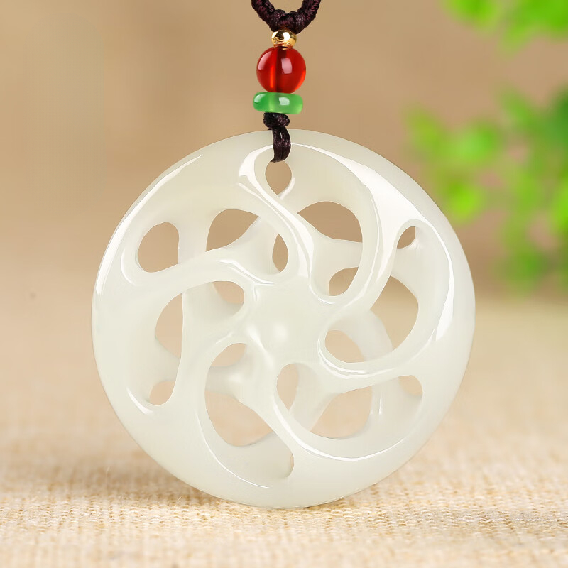 Jade Pendant Love - Hetian Jade Peace Buckle Pendant, Fortune-Turning Jade Pendant