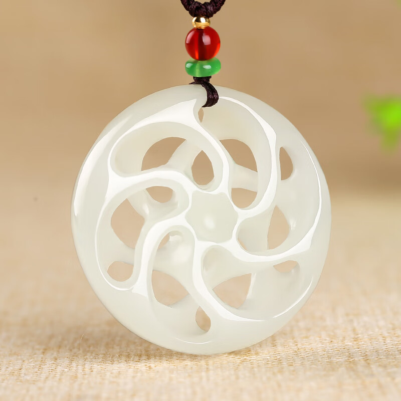 Jade Pendant Love - Hetian Jade Peace Buckle Pendant, Fortune-Turning Jade Pendant