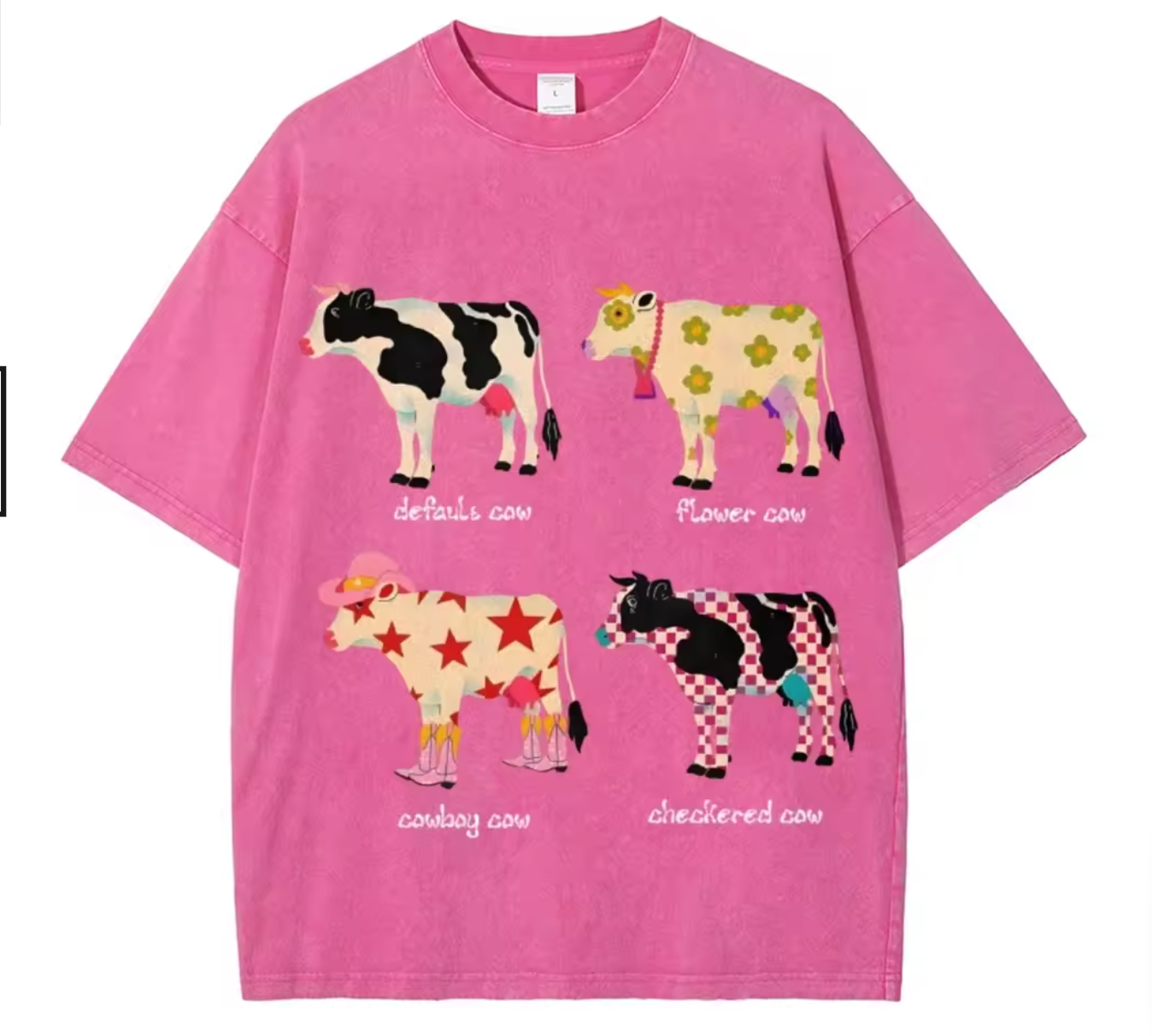 Unisex Cool Cow Print T Shirt