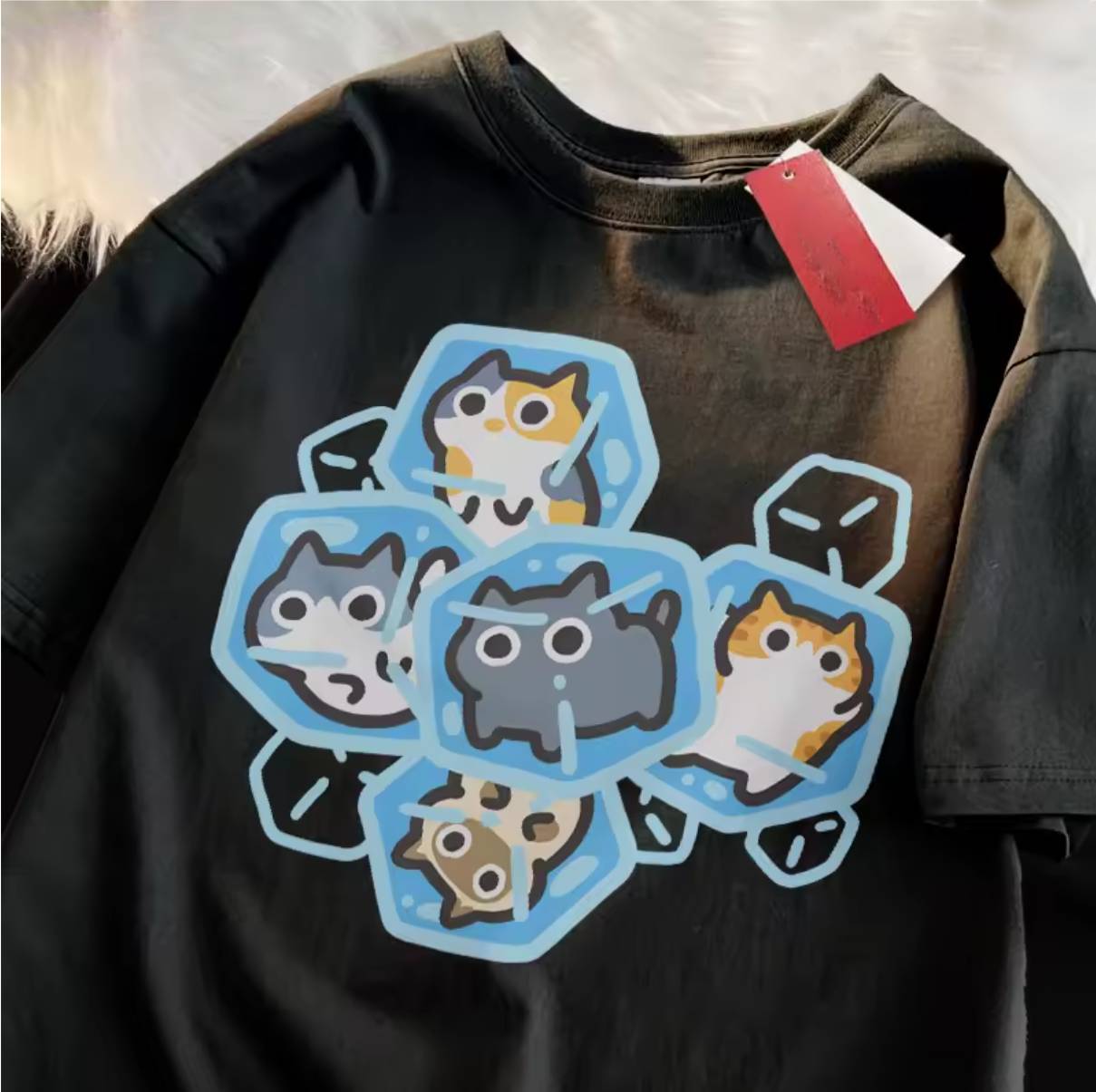 Cat Ice Print Tshirt