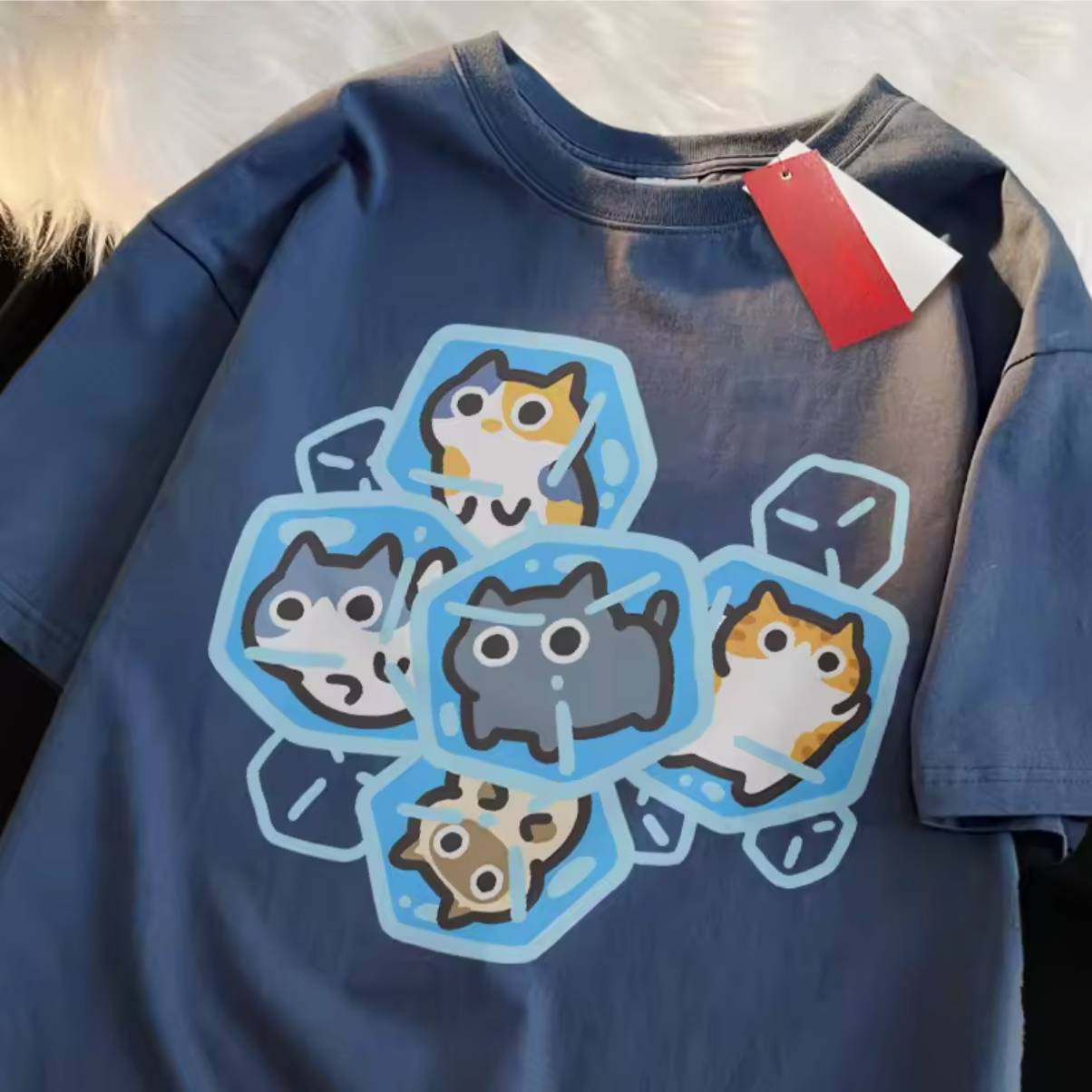 Cat Ice Print Tshirt
