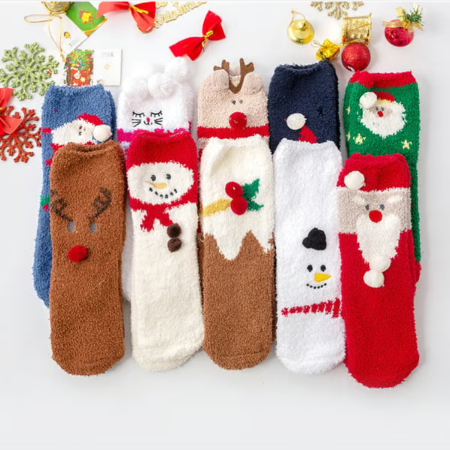Christmas Style Thickened Warm Socks - 1 Pair