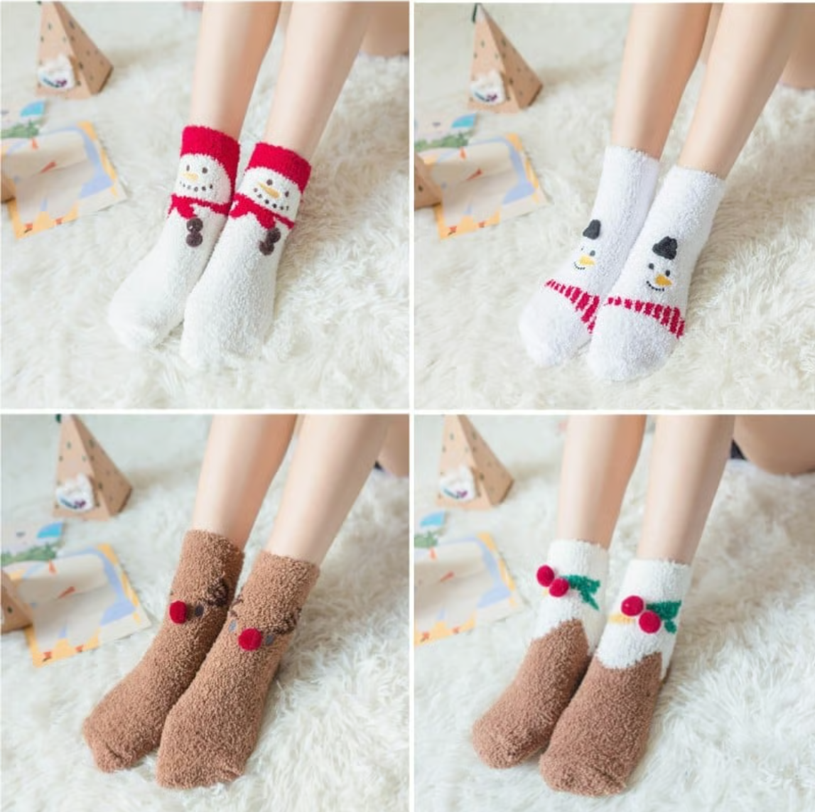 Christmas Style Thickened Warm Socks - 1 Pair