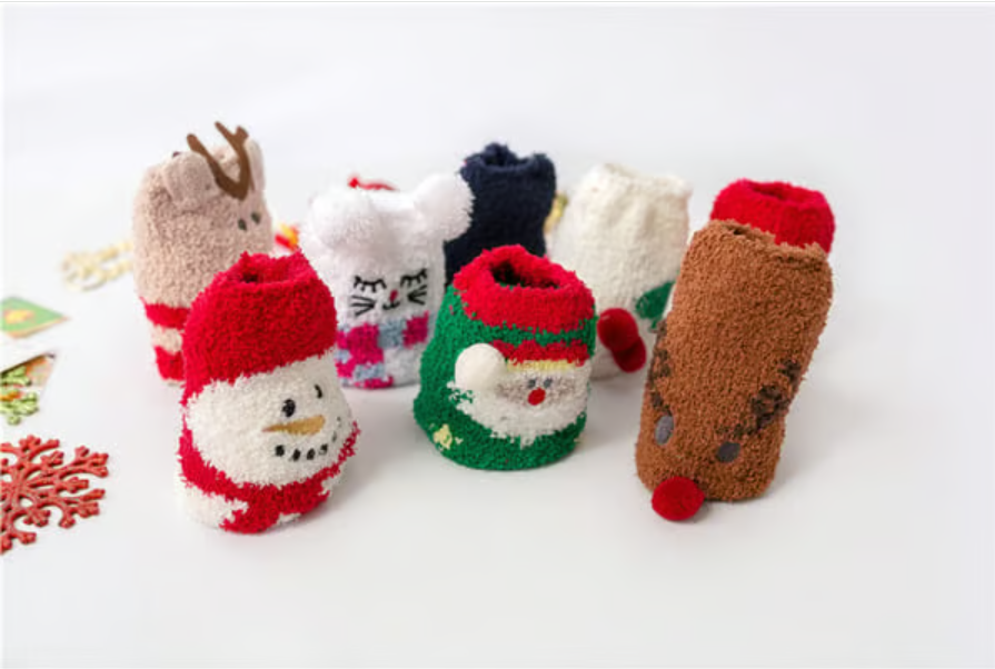 Christmas Style Thickened Warm Socks - 1 Pair