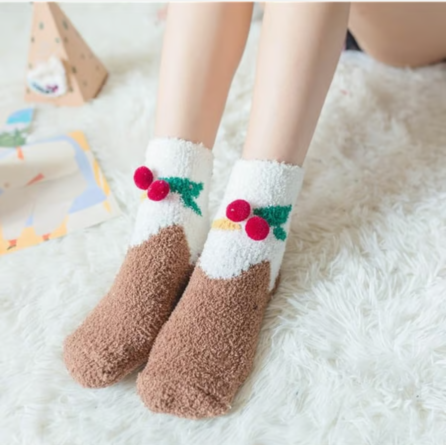 Christmas Style Thickened Warm Socks - 1 Pair