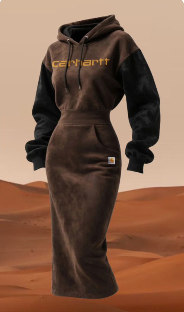 Women's Vintage Hoodie Dress