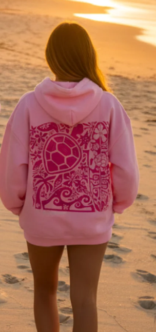 [Copy]Women's Casual Long Sleeve Pink Butterfly Hoodie Sweatshirt