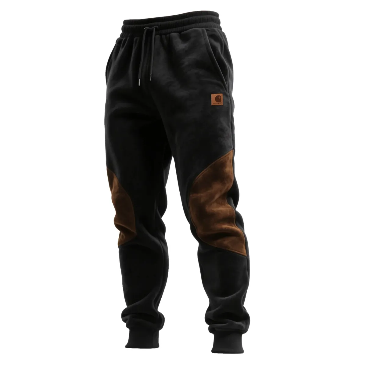 Men's Contrast Color Stitching Elastic Waist Drawstring Trousers