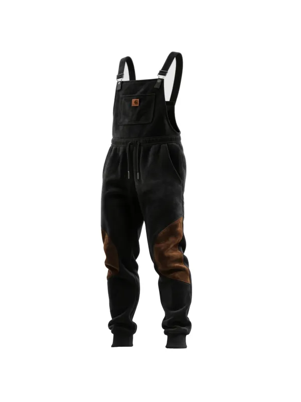 Men's Retro Overalls Jumpsuit Overalls Sweatpants