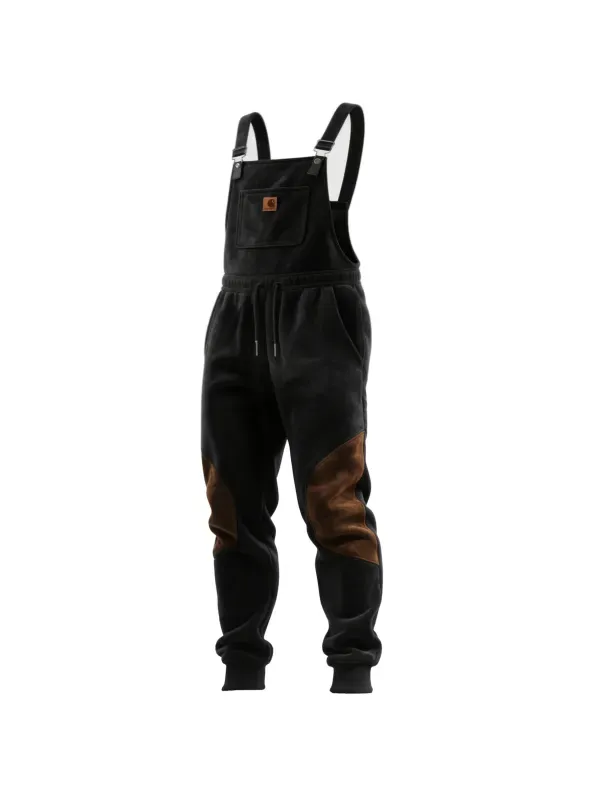 Men's Retro Overalls Jumpsuit Overalls Sweatpants