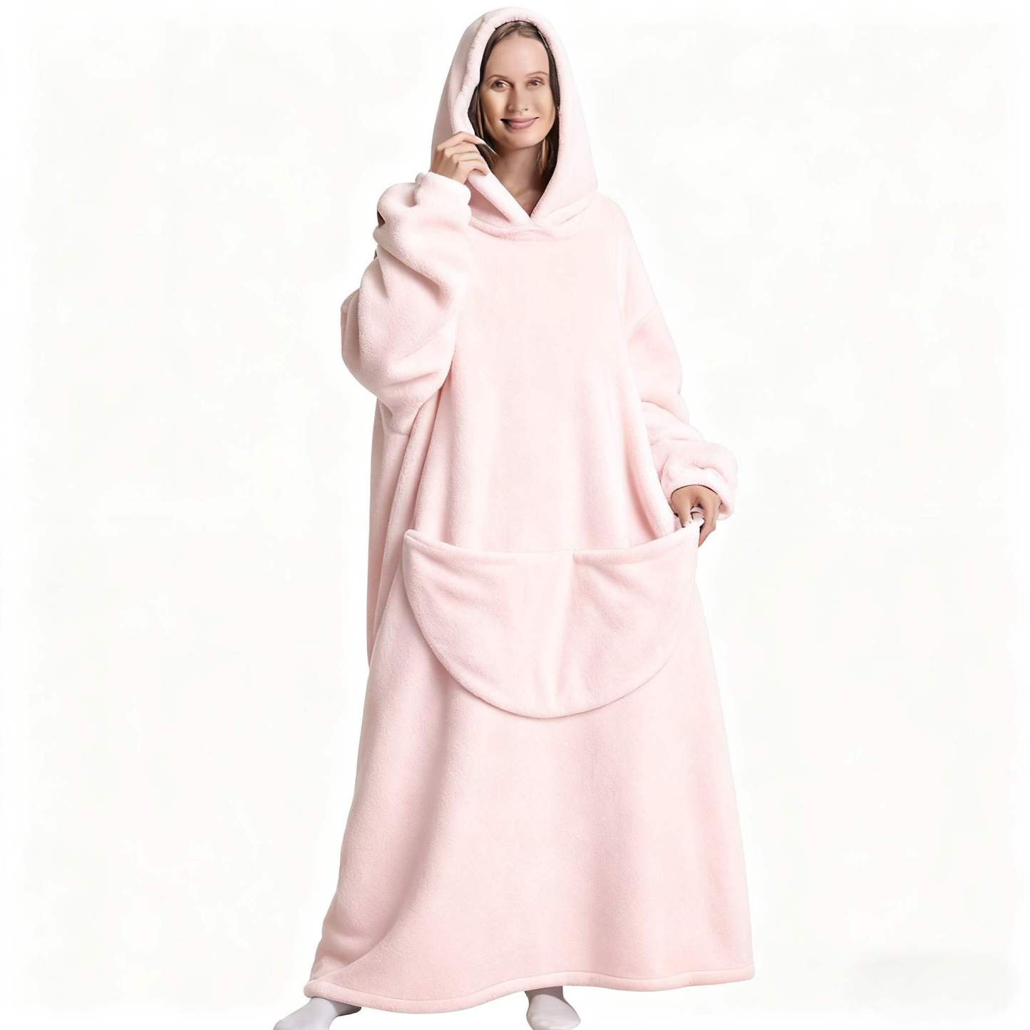Plus Size Cozy Soild Color Loungewear Robe