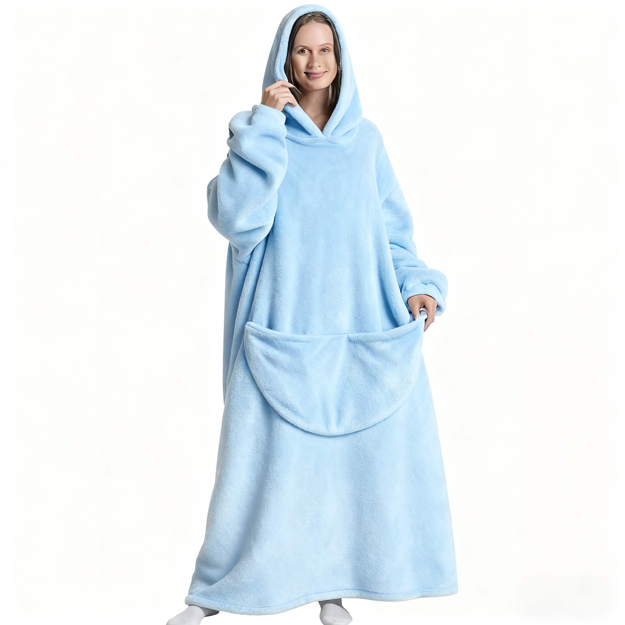 Plus Size Cozy Soild Color Loungewear Robe