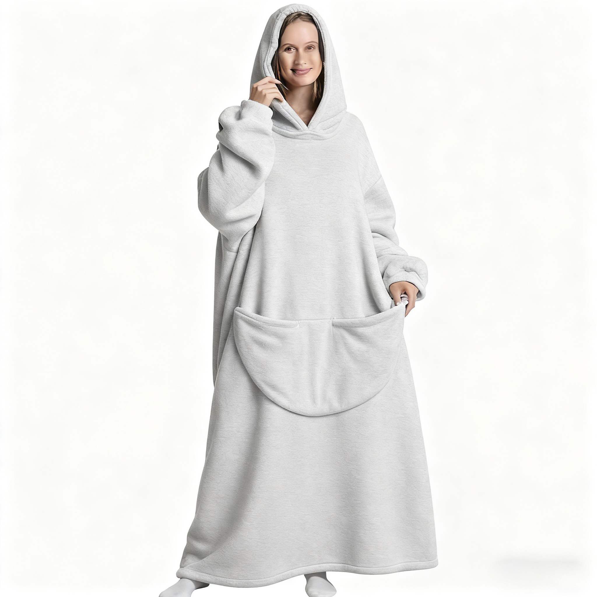 Plus Size Cozy Soild Color Loungewear Robe