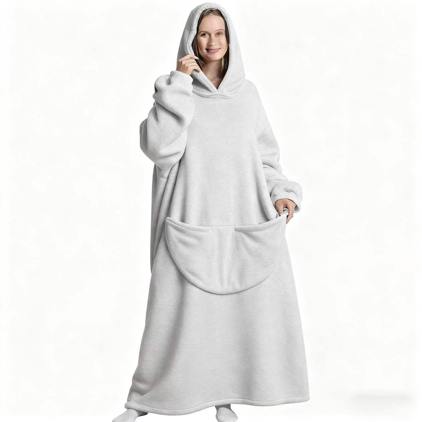 Plus Size Cozy Soild Color Loungewear Robe